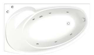 Акриловая ванна Bas Фэнтази 150x88 см левая без гидромассажа